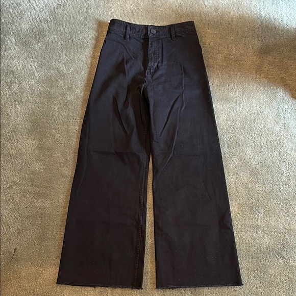 Zara Black High Rise wide leg Sailor Jean Size US 6 - Picture 1 of 5